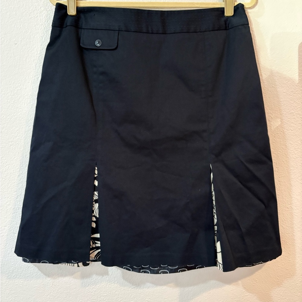 Elegant Oscar de la Renta Navy A-Line Women's Skirt